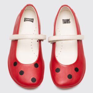 Camper Leather Ladybug Ballerina Twins | Girls Size EU 35 | US 5